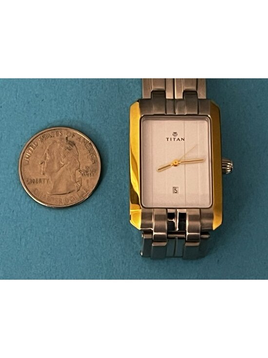 Titan Stainless tank Analog Square Men\'s Watch New Battery main image 9